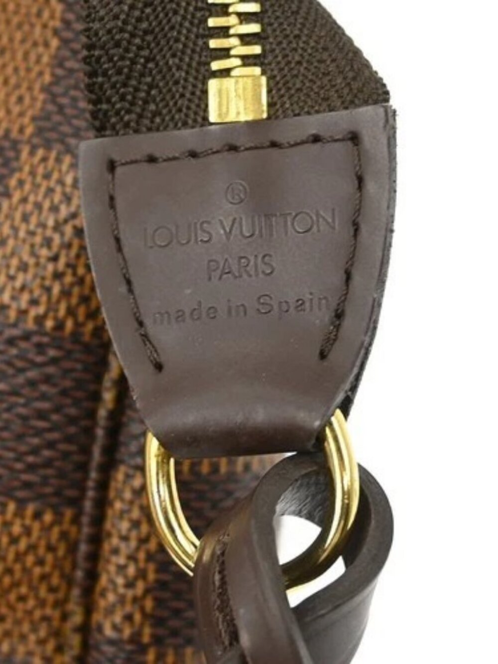 BUYIT03/ LOUIS VUITTON DAMIER POCHETTE ACCESSOIRES HANDBAG N51985 CA0017 YQ07807 - Picture 7 of 9